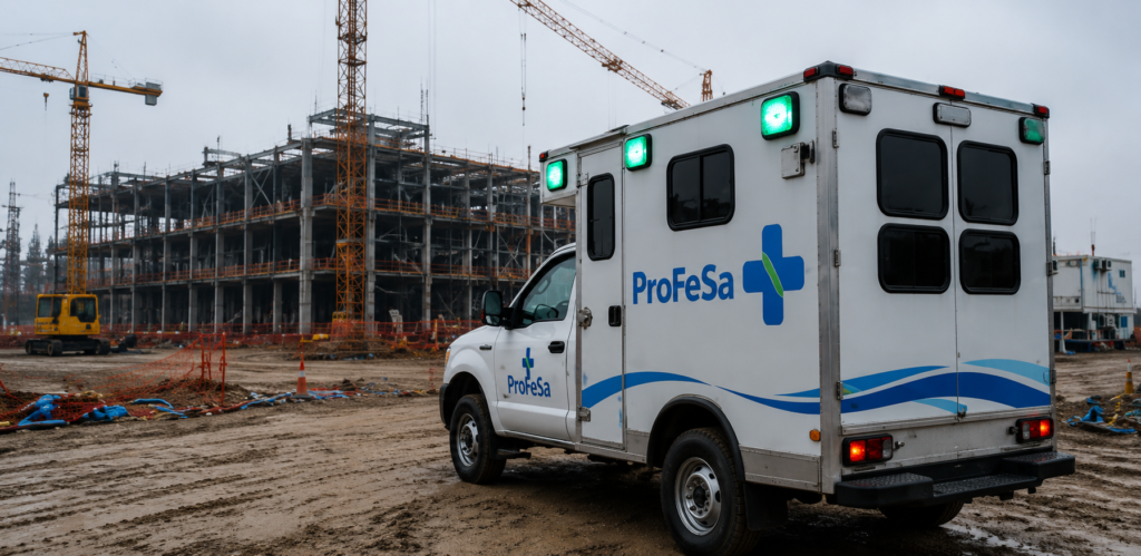 ambulancia en obra